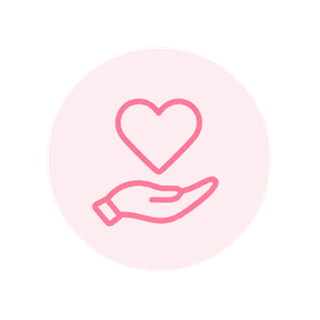 Hand holding a heart