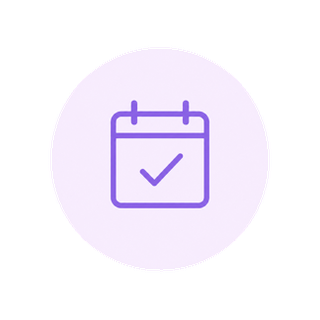 Calendar with checkmark